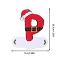 thumbnail image 1 of Leodye 1pcs Christmas Initial Letter Ornaments Personalized Christmas 26 Letters Name Tags with Red Hat, Acrylic Hanging Pendant Alphabet Xmas Tree Decorations, 1 of 2