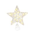 thumbnail image 1 of Leodye 1pcs Christmas Star Tree Topper, Plug in Glittered 3D Star Tree Topper, Metal Hollow Designed Built-in 10 Bulbs String Lights for Indoor Christmas Tree Decoration-11.8x9.8x1.9in, 1 of 6