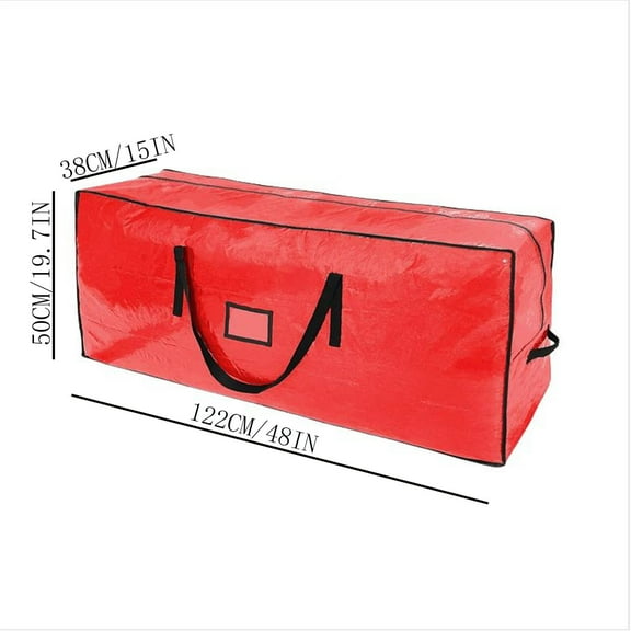 Leodye 1pcs Christmas Tree Storage Bag, Tall Disassembled Holiday Tree, Heavy Duty Storage Container, Top and Side Handles and Straps -48*15*16.7in