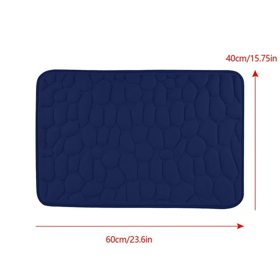 Leodye 1pcs Cotton Bath Mat,Ultra Thin Bathroom Rugs,No Slip Bath Rugs,Quick Dry,Machine Washable,Low Pile,Absorbent,Shower Outside,Sink,Home Decor Accessories-23.6*15.75in