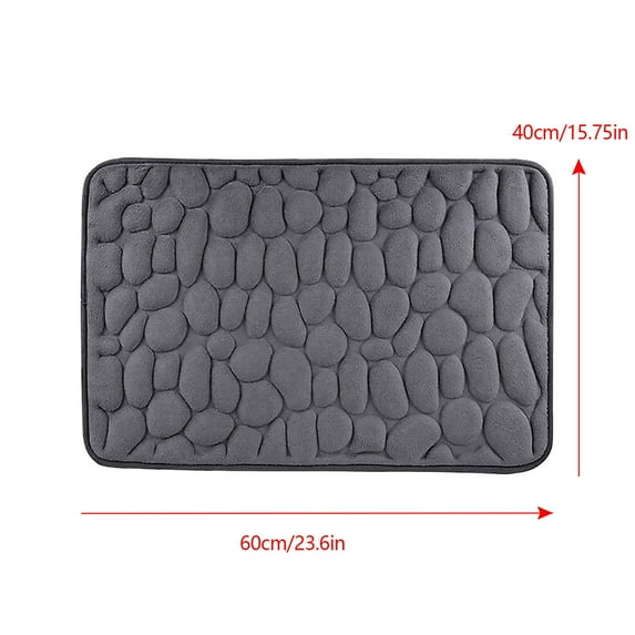 Leodye 1pcs Cotton Bath Mat,Ultra Thin Bathroom Rugs,No Slip Bath Rugs,Quick Dry,Machine Washable,Low Pile,Absorbent,Shower Outside,Sink,Home Decor Accessories-23.6*15.75in