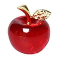thumbnail image 1 of Leodye 1pcs Hand Blown Glass Apple Figurine Crystal Fruits Collectibles Apples Art Ornament Decoration for Home office Kitchen Gift-2.36x1.96x1.96 in, 1 of 6