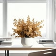 thumbnail image 1 of Leodye 1pcs Indoor Fake Plants Small Artificial Eucalyptuss Plants White Flower Pots Suitable for Bedroom Home Decor Simulation Plant Decoration-11x10.2in, 1 of 6