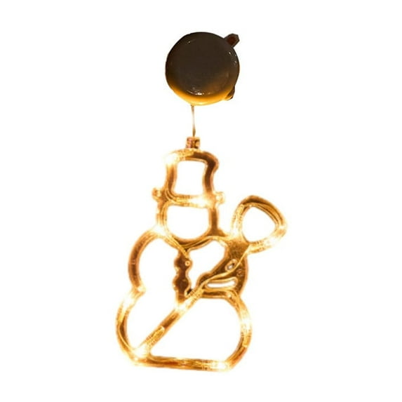 Leodye 1pcs LED Christmas Window Lights Silhouette Decoration Lighted -Snowflake Battery Operated with Suction Cup for Christmas Window Glass Wall Indoor Decor -7.87x7.08x1.18in