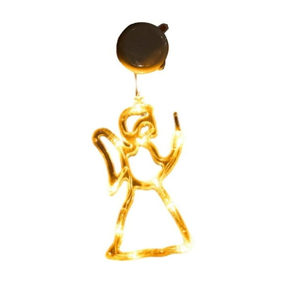 Leodye 1pcs LED Christmas Window Lights Silhouette Decoration Lighted -Snowflake Battery Operated with Suction Cup for Christmas Window Glass Wall Indoor Decor -7.87x7.08x1.18in