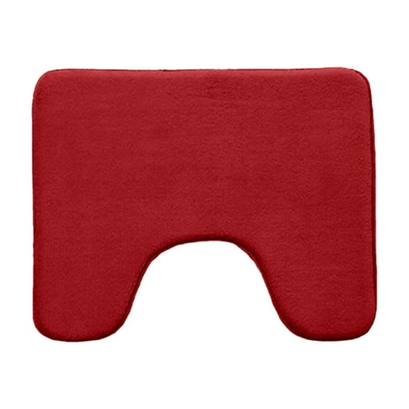 Leodye 1pcs Memory Foam Toilet Bath Mat U-Shaped, Commode Contour Rug, Soft and Comfortable, Super Water Absorption, Non-Slip, Thick, Machine Wash and Easier to Dry for Bathroom-16x20in