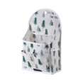 thumbnail image 1 of Leodye 1pcs Middle Wall Hanging Organizer Bag, Linen Fabric Door Hanging Storage Basket with Pockets, Waterproof Bin for Kitchen, Bedroom, office-9.06x3.54x15.75in, 1 of 6