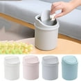 thumbnail image 1 of Leodye 1pcs Mini Desktop Trash Can with Lid, Small Countertop Garbage Can, Plastic Tiny Tabletop Wastebasket for office/Kitchen/Coffee Table-6.7*5.1*5.1 inch, 1 of 3