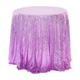 thumbnail image 1 of Leodye 1pcs Round Sequin Tablecloth Small Sparkly Silver Metallic Table Cloths Table Cover Overlay for Wedding Birthday Party Bridal Shower-47.24x47.24 in, 1 of 5