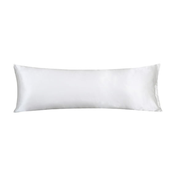 Leodye 1pcs Silk Pillowcase for Hair and Skin, Mulberry Silk Pillow Cases Standard Size, Cooling Sleep Both Sides Natural Silk Satin Pillow Case Covers with Hidden Zipper-20x54in