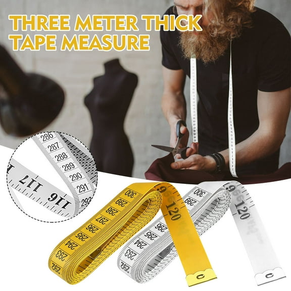 Leodye 1pcs Tape Measure 300cm/120 Inch Double-scale Soft Tape Measuring Body Weight Loss Body Measurement Sewing Tailor Cloth Ruler Dressmaker Flexible Ruler Tape Measure