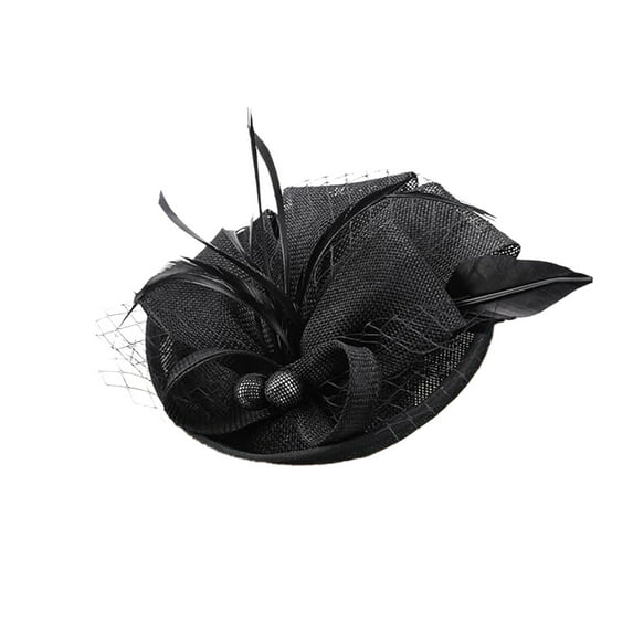 Leodye 1pcs Tea Party Accessories for Women Hats for Women - Vintage Tea Party Outfit Headband Church Derby Hat for Women -7.87inch