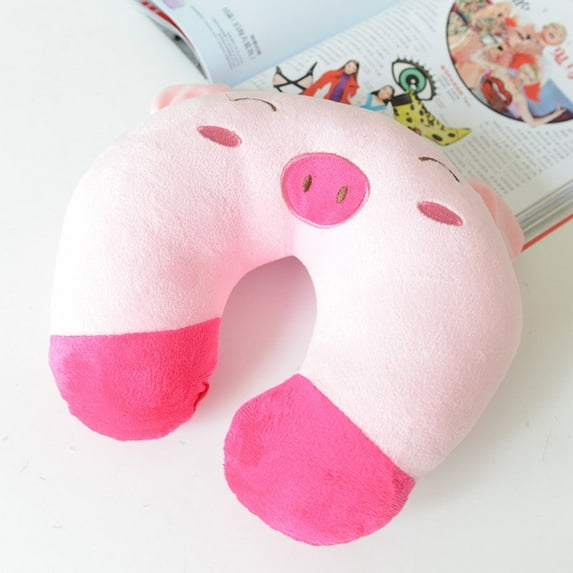 Leodye 1pcs Travel Pillow Memory Foam, Cartoon animal cute U-shaped pillow , Support Neck and Head to Relieve Fatigue, Portable Neck Pillow Suitable for Planes, Trains, Self-Driving Cars