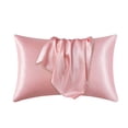 thumbnail image 1 of Leodye 2 Pack Satin Pillowcase for Hair and Skin, Super Soft and Cooling Similar to Silk Pillow Cases with Envelope Closure, Gift for Women Men --19.69x29.53in, 1 of 9