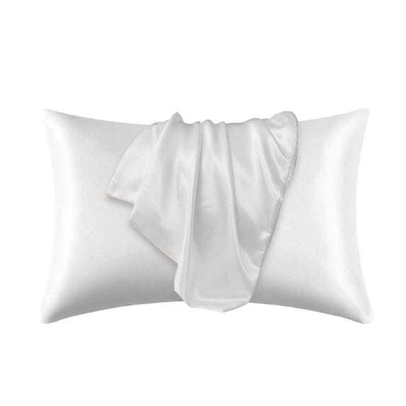 Leodye 2 Pack Satin Pillowcase for Hair and Skin, Super Soft and Cooling Similar to Silk Pillow Cases with Envelope Closure, Gift for Women Men --19.69x29.53in