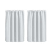 Leodye 2 Panels Easy-Going Blackout Curtains for Bedroom, Solid thermal Insulated Grommet and Noise Reduction Window Drapes, Room Darkening Curtains for Living Room-36.22*29.92IN