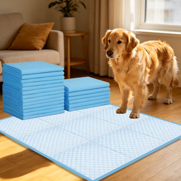 Leodye 20PCS Super Absorbent Disposable Pee Pads, Leak-proof Design, Floor Protector for Puppy Potty Training & Indoor Use -35.43×23.62in