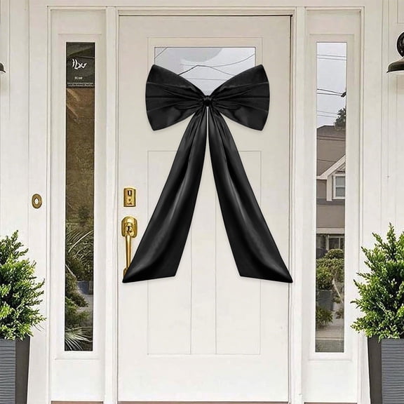 Leodye 23.6x10.6in Inches Christmas Tree Topper Bow Extra Large Satin Bows Decorations for Home Christmas Tree Toppers Wreath Wall Birthday Wedding