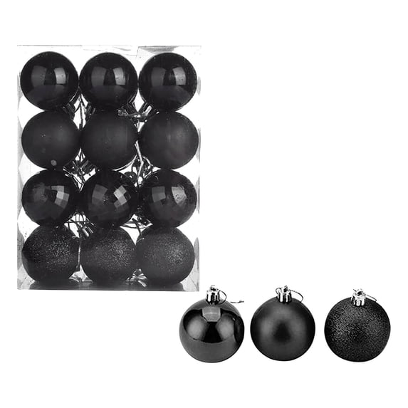 Leodye 24 Pieces Rustic Christmas Tree Hanging Baubles - Shatterproof Ornaments for Christmas Tree Bauble Hanging Home Party Ornament Decor