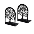thumbnail image 1 of Leodye 2PCS Decorative Black Metal Tree Bookends , Heavy Duty Book Stopper Organizer, Non-Slip Book Holder for Home office Library Desk & Bookshelf Storage -6.88 x 4.72 x 3.34 in, 1 of 6
