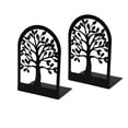 thumbnail image 1 of Leodye 2PCS Decorative Black Metal Tree Bookends , Heavy Duty Book Stopper Organizer, Non-Slip Book Holder for Home office Library Desk & Bookshelf Storage -6.88 x 4.72 x 3.34 in, 1 of 6