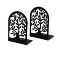 thumbnail image 1 of Leodye 2PCS Decorative Black Metal Tree Bookends , Heavy Duty Book Stopper Organizer, Non-Slip Book Holder for Home office Library Desk & Bookshelf Storage -6.88 x 4.72 x 3.34 in, 1 of 6