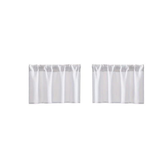 Leodye 2PCS Double-sided Matte Half Curtain, Waterproof Sunshade Pole Hanging Design, Decorative Door Curtain for Kitchen Sink Cabinet -16*34in