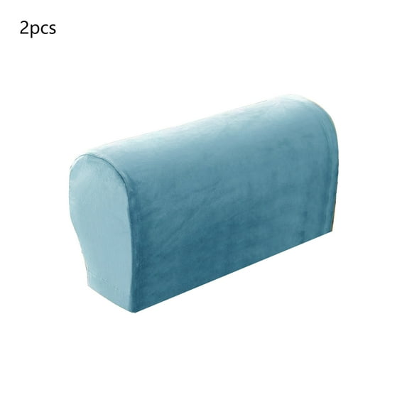 Leodye 2PCS Elastic Sofa Armrest Covers Thickened Stain Resistant Protective Covers Solid Color for Home Furniture Decoration -(18-21 * 6.5-8 * 8-1 1in)