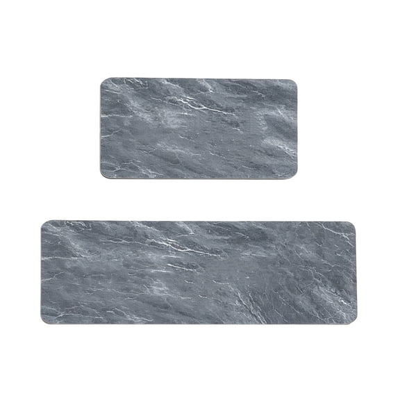 Leodye 2PCS Elegant Diatomaceous Earth Mat, Water & Oil Absorbent Doormat for Kitchen, Bathroom and Entryway Floor -15.75 × 47.24 in+15.75 × 23.62 in