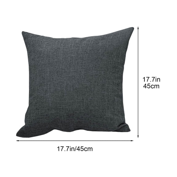 Leodye 2PCS Linen Blend Pillowcase - Breathable Comfortable, Multi-color for Sofa/Bedroom Cushions -17.7*17.7IN