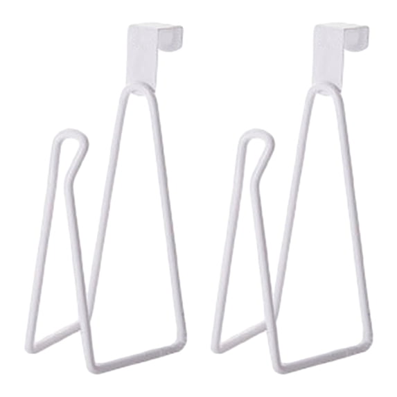 Leodye 2PCS Metal Toilet Paper Holder Hook Design Bathroom Kitchen Tissue Roll Hanging Storage Organizer -7.48*2.95IN