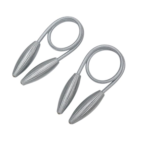 Leodye 2PCS No-Drill Curtain Tiebacks - Twisted Metal Buckles & Clips