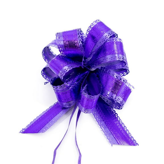 Leodye 2pcs Bow Gift Wrapping Ribbon,Bows for Gift Wrapping Pull Bow Ribbon Pull Bows,for Wedding Baskets,6 Inches Diameter Gift Bows, Large Bows for Presents