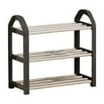 thumbnail image 1 of Leodye 3 Tier Shoe Rack for Closet, Shoe Shelf Storage for Sneaker and Boot Stackable Free Standing Shoe Rack for Entryway, Garage, Small Spaces, Dorm-17.72x14.96x7.48in, 1 of 6
