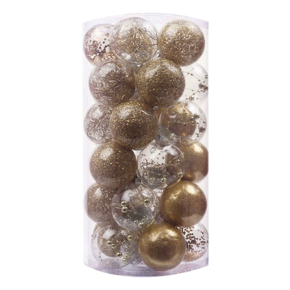 Leodye 30 PCS Christmas Balls Ornaments, Shatterproof Xmas Tree Decorations, Tree Hanging Ball Muti-Color Christmas Ball Ornament Set for Party Decoration Perfect Super Bulbs