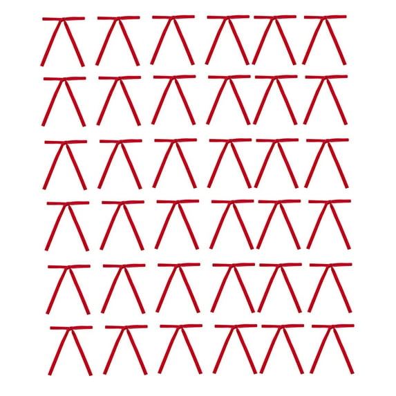 Leodye 36 Pcs Velvet Christmas Wreath Bows- Rustic Vintage Velvet Bows- Velvet Ribbon Gift Bows for Christmas Tree Garlands Wedding Parties Home Decor Indoor Outdoor