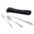 thumbnail image 1 of Leodye 3Pcs Stainless Steel Travel Camping Cutlery - fork/Spoon Set, Outdoor Dining Essential, 1 of 3