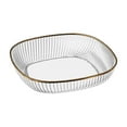 thumbnail image 1 of Leodye 4 Pack Transparent PET Tableware Set Squared Plates Living Room Kitchen Snack Fruit Vegetable Serving Tray -5.90x5.90x1.37in, 1 of 7