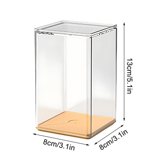 Leodye 4 Pack Transparent Toy Figurine Storage Box Dustproof Display Case for Action Figures and Small Collectibles -5.1 * 3.1 * 3.1 inches