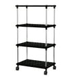 thumbnail image 1 of Leodye 4-Tier Rolling Cart with Wheels,Multifunction Utility Storage carts, Kitchen Storage Organizer,Mobile Shelving Unit for Bathroom-8.3x15.7x33.1 inches, 1 of 7