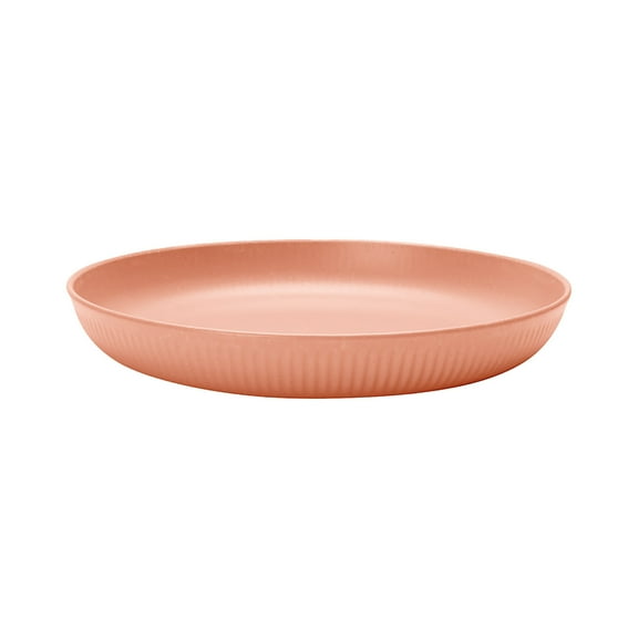 Leodye 4-pack Wheat Straw Plates - Microwave/Dishwasher-safe, Sturdy Plastic Dinner Plates -8.85x8.85x1.38in