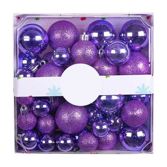 Leodye 44 pcs Colorful Shatterproof Plastic Christmas Ball Ornaments Set, Multi-Size Christmas Baubles, Hanging Decorations for Tree, Wreath, Garland, (1.57-3.15 Inches)