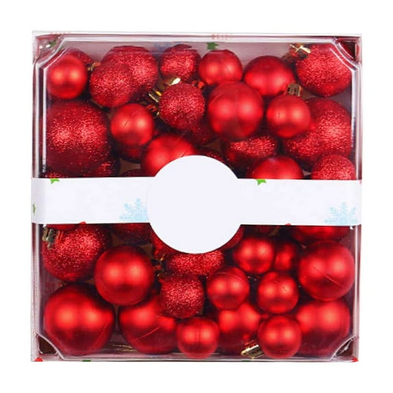 Leodye 44 pcs Colorful Shatterproof Plastic Christmas Ball Ornaments Set, Multi-Size Christmas Baubles, Hanging Decorations for Tree, Wreath, Garland, (1.57-3.15 Inches)