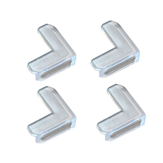 Leodye 4PCS Transparent Table Edge Protector Stickers, Anti-collision Corner Guard Pad, Safety Bumper for Desk Table Edge Protection -1.6*1.6IN