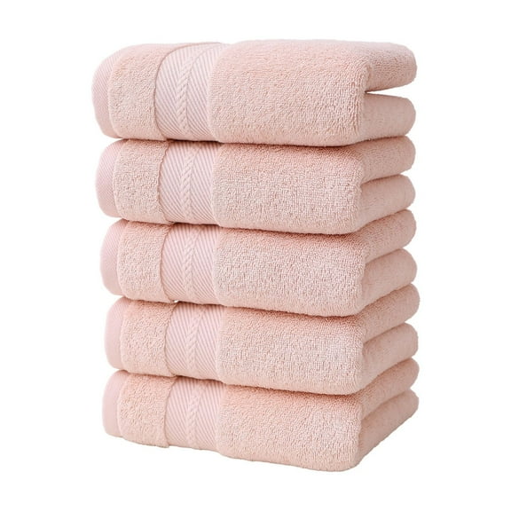 Leodye 5 Piece Bath Towels Set for Bathroom Thick Soft Absorbent Towel Set for Bathroom -27.9x13.77 in