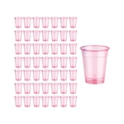 Leodye 50 PCS Disposable Clear Plastic Cups High Temperature Resistant Cup for Drinking and Home Use -4.13x3.54in