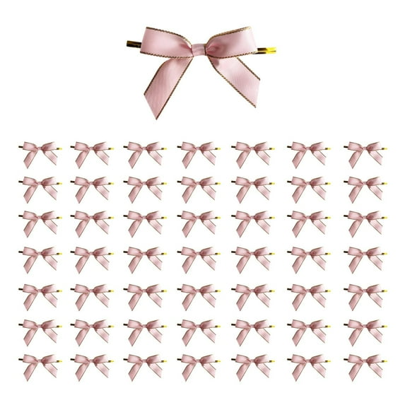 Leodye 50PCS Handmade Ribbon Bows - Finished Gift Packaging Ribbon, for Gift Boxes Decoration -2.76x1.97x0.59in