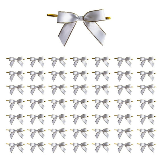 Leodye 50PCS Handmade Ribbon Bows - Finished Gift Packaging Ribbon, for Gift Boxes Decoration -2.76x1.97x0.59in