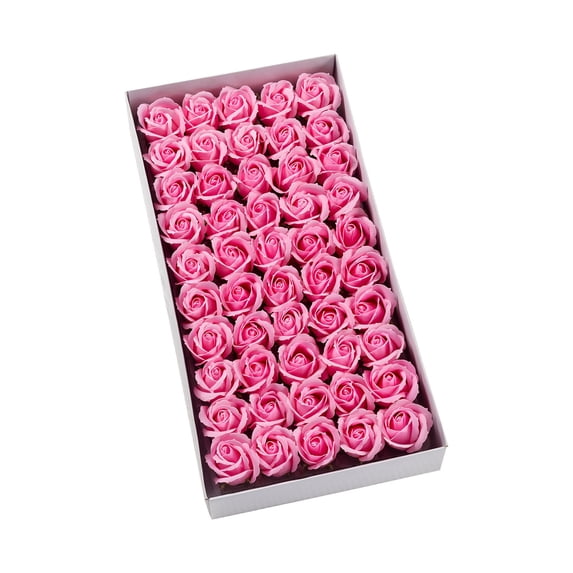 Leodye 50PCS Scented Artificial Rose Soap Romantic Festive Home Decor Valentine’s Day Gift Flower Head