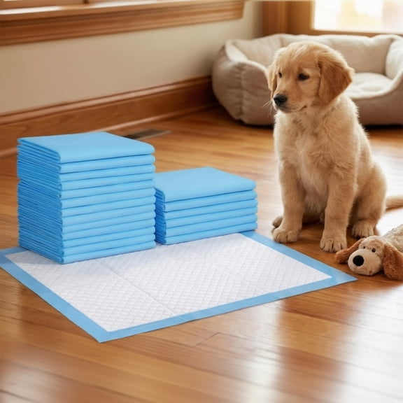 Leodye 50PCS Super Absorbent Disposable Pee Pads, Leak-proof Design, Floor Protector for Puppy Potty Training & Indoor Use -17.72×23.62in